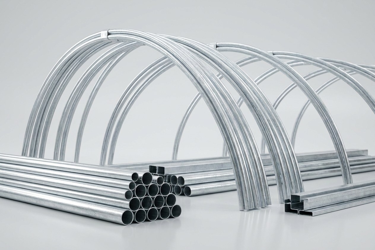 Galvanized Greenhouse Pipe & Profile — Tunnel & Gothic Frame